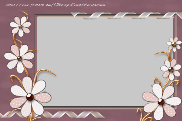 Felicitaciones Personalizadas con fotos - Marco para fotos con flores