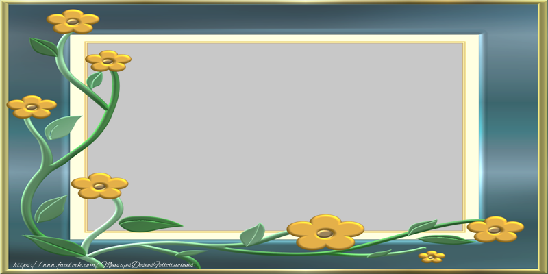 Felicitaciones Personalizadas con fotos - Fondo con las flores