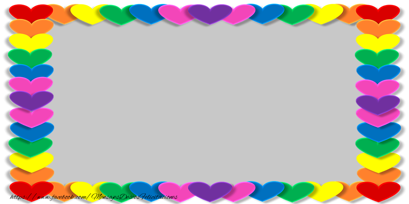 Felicitaciones Personalizadas con fotos - Marco para fotos con corazones
