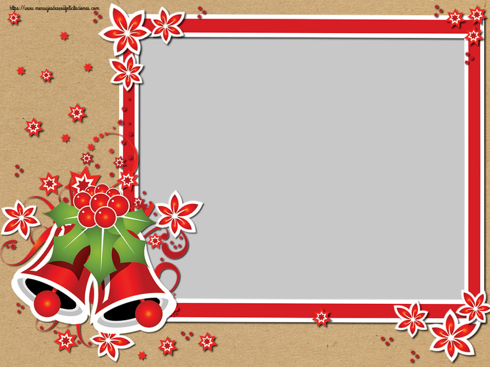 Felicitaciones Personalizadas de Navidad - Marco de foto de Navidad