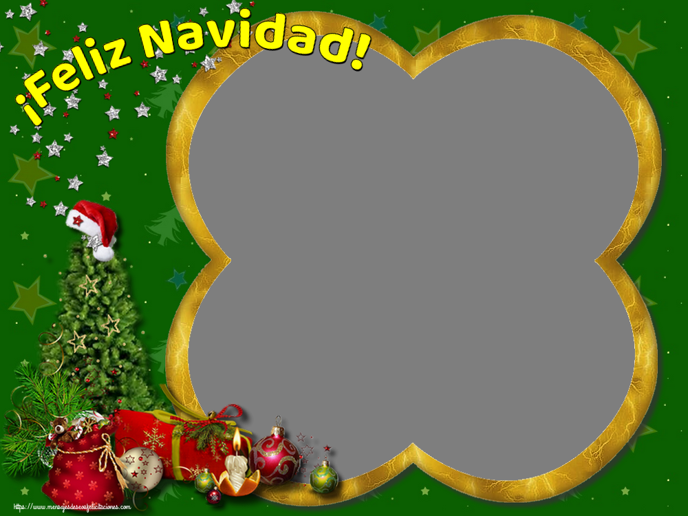 Felicitaciones Personalizadas de Navidad - ¡Feliz Navidad! - Marco de foto de Navidad