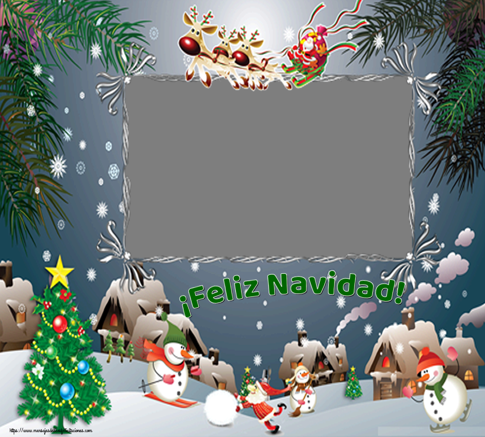 Felicitaciones Personalizadas de Navidad - ¡Feliz Navidad! - Marco de foto de Navidad