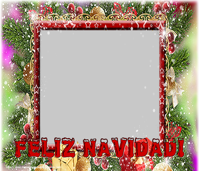 Felicitaciones Personalizadas de Navidad - Feliz Navidad! - Marco de foto de Navidad con foto perfil de facebook