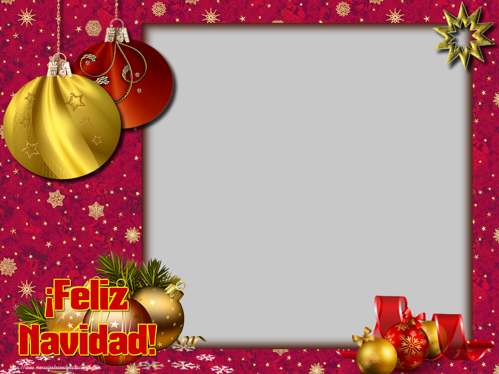 Felicitaciones Personalizadas de Navidad - ¡Feliz Navidad! - Marco de foto de Navidad