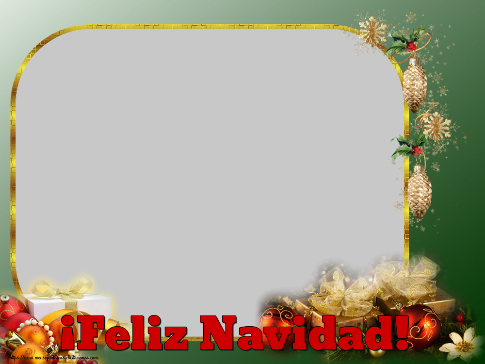 Felicitaciones Personalizadas de Navidad - ¡Feliz Navidad! - Marco de foto de Navidad