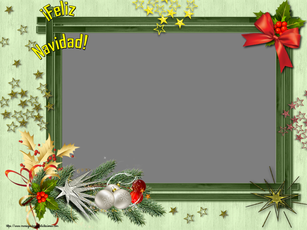 Felicitaciones Personalizadas de Navidad - ¡Feliz Navidad! - Marco de foto de Navidad