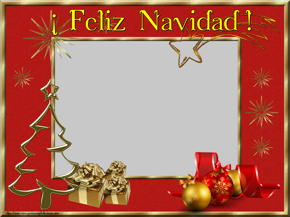 Felicitaciones Personalizadas de Navidad - ¡Feliz Navidad! - Marco de foto de Navidad
