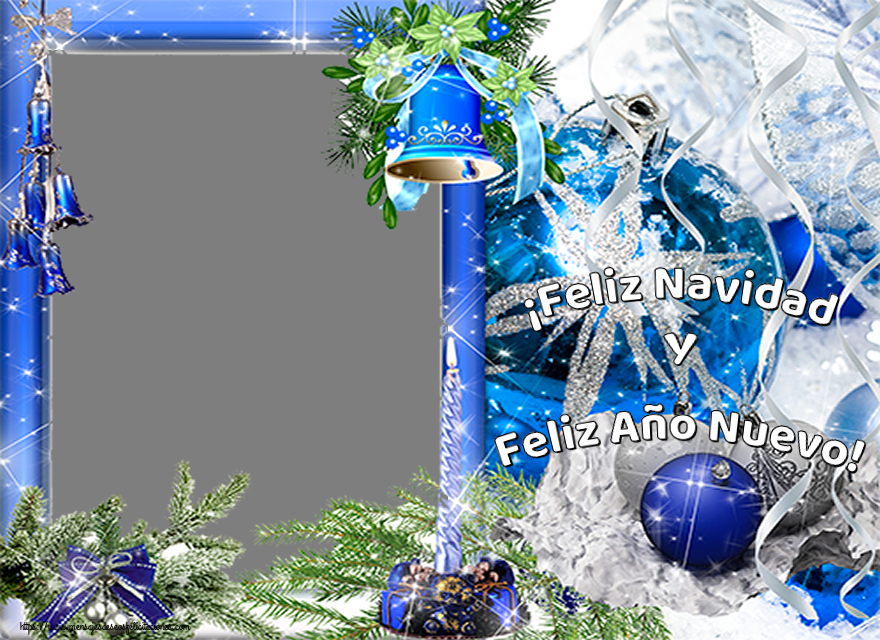 Felicitaciones Personalizadas de Navidad - ¡Feliz Navidad y Feliz Año Nuevo! - Marco de foto de Navidad