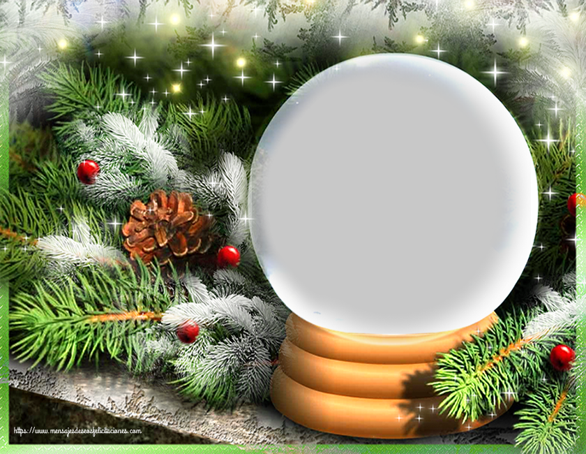 Felicitaciones Personalizadas de Navidad - Marco de foto de Navidad
