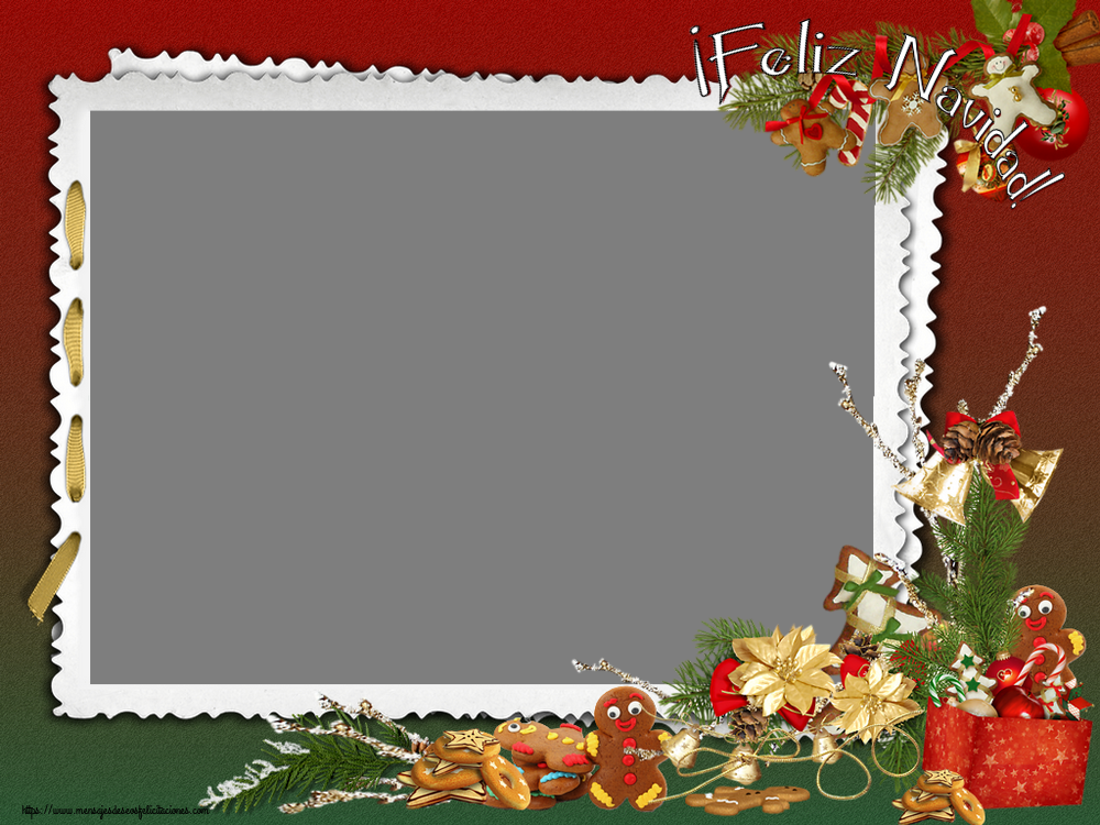 Felicitaciones Personalizadas de Navidad - ¡Feliz Navidad! - Marco de foto de Navidad