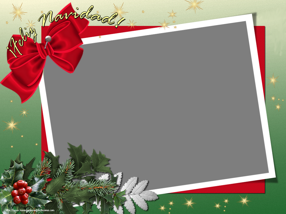 Felicitaciones Personalizadas de Navidad - ¡Feliz Navidad! - Marco de foto de Navidad