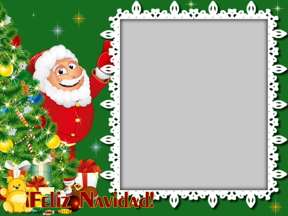Felicitaciones Personalizadas de Navidad - ¡Feliz Navidad! - Marco de foto de Navidad