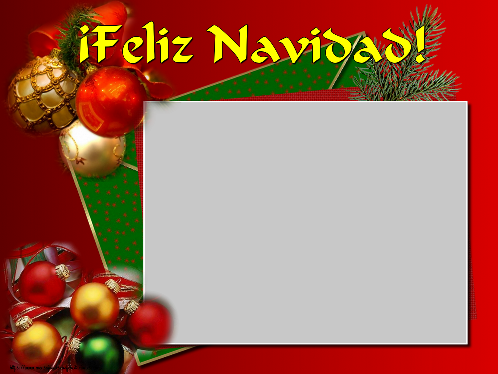 Felicitaciones Personalizadas de Navidad - ¡Feliz Navidad! - Marco de foto de Navidad