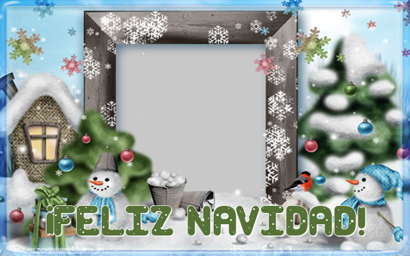 Felicitaciones Personalizadas de Navidad - ¡Feliz Navidad! - Marco de foto de Navidad