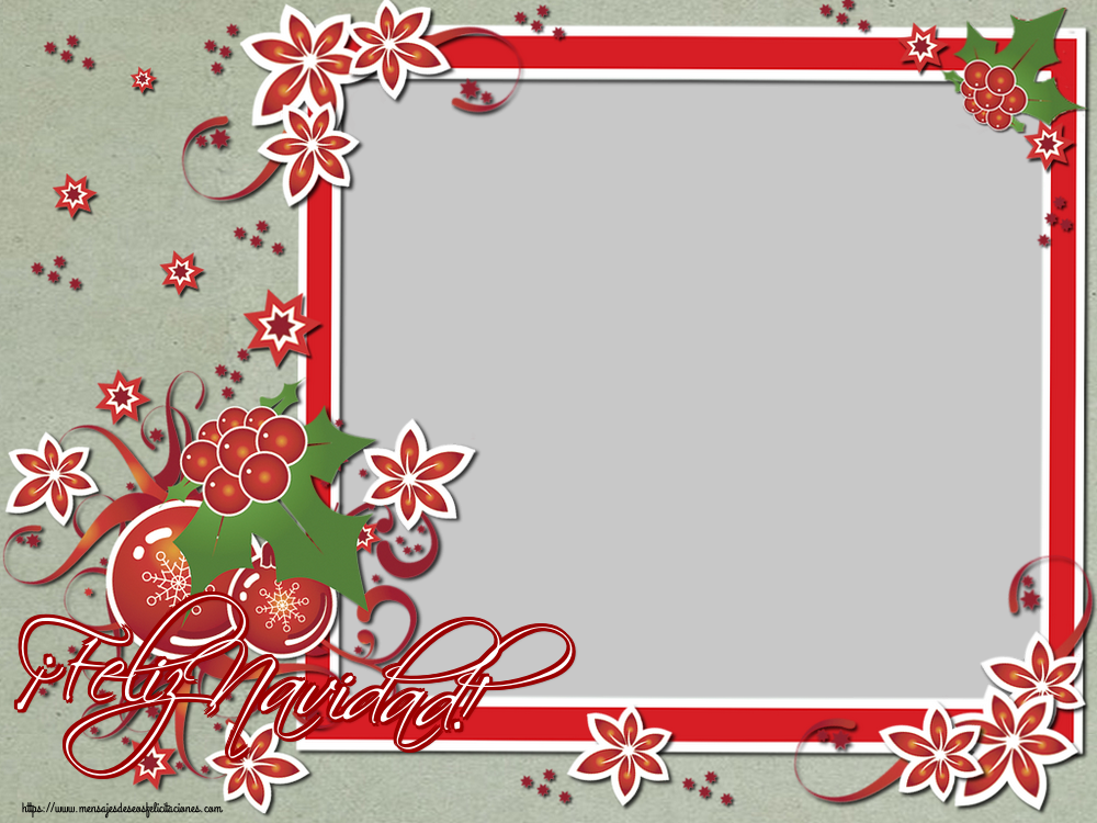 Felicitaciones Personalizadas de Navidad - ¡Feliz Navidad! - Marco de foto de Navidad