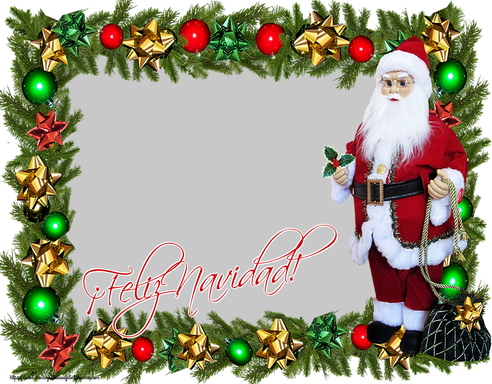 Felicitaciones Personalizadas de Navidad - ¡Feliz Navidad! - Marco de foto de Navidad