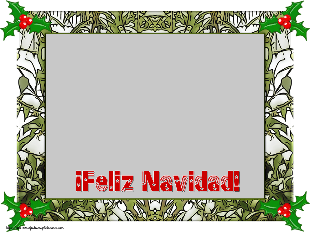 Felicitaciones Personalizadas de Navidad - ¡Feliz Navidad! - Marco de foto de Navidad