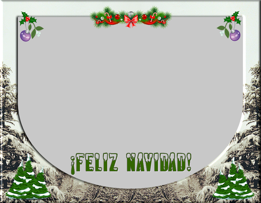 Felicitaciones Personalizadas de Navidad - ¡Feliz Navidad! - Marco de foto de Navidad