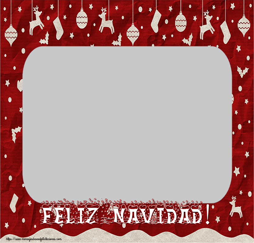Felicitaciones Personalizadas de Navidad - Feliz Navidad! - Marco de foto de Navidad