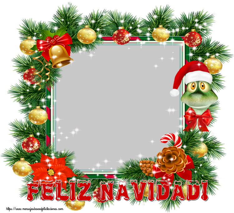 Felicitaciones Personalizadas de Navidad - Feliz Navidad! - Marco de foto de Navidad