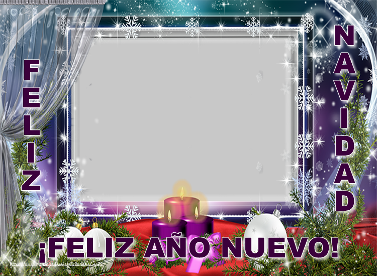 Felicitaciones Personalizadas de Navidad - Marco de foto de Navidad