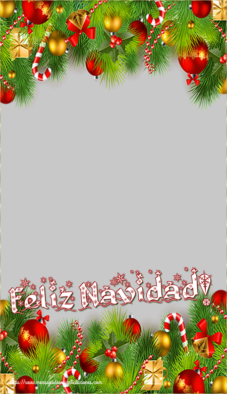 Felicitaciones Personalizadas de Navidad - Feliz Navidad! - Marco de foto de Navidad