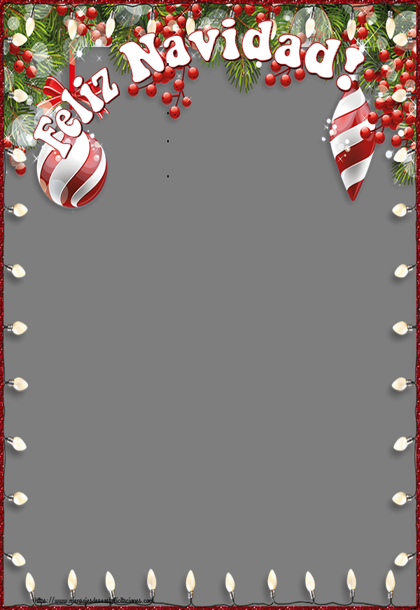 Felicitaciones Personalizadas de Navidad - Feliz Navidad! - Marco de foto de Navidad