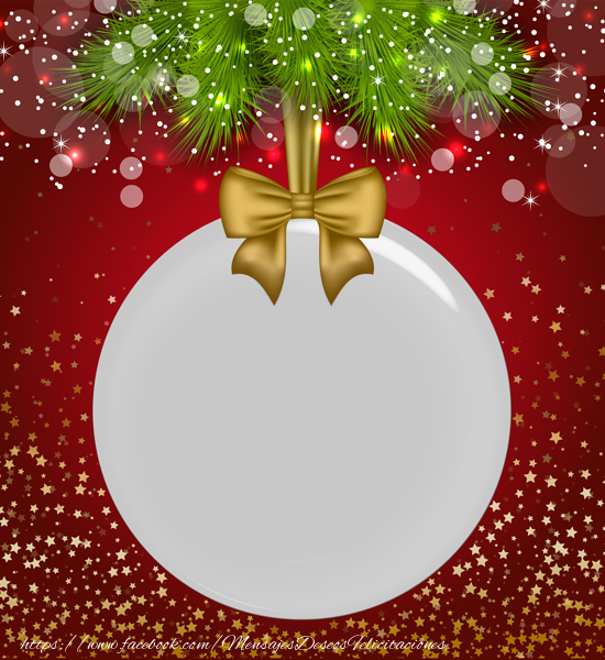 Felicitaciones Personalizadas de Navidad - Imagen en Globo de la Navidad