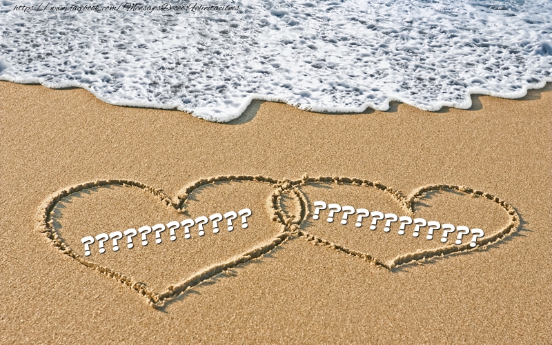 Felicitaciones Personalizadas de San Valentín - Dos corazones con nombres ... ...