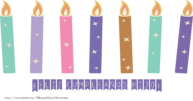 Felicitaciones de cumpleaños para hijo - Feliz cumpleaños hijo!