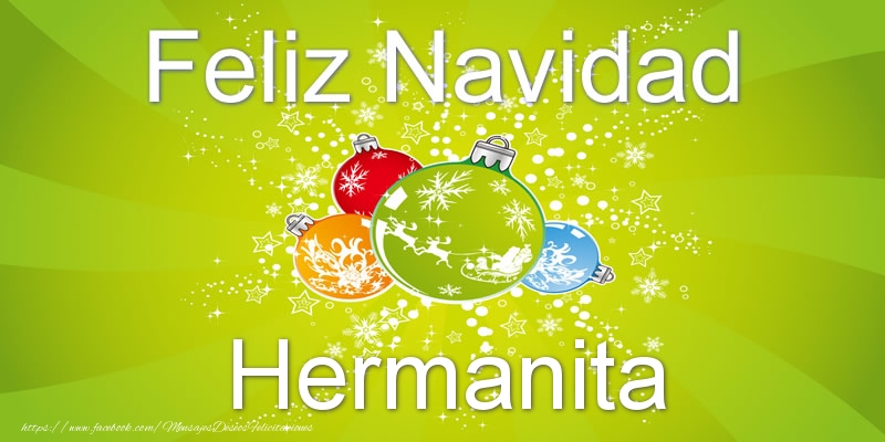 Felicitaciones de Navidad para hermana - Feliz Navidad hermanita
