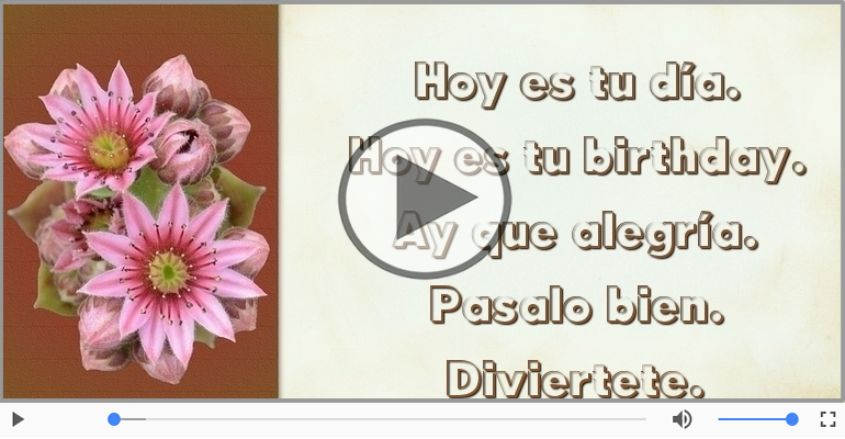Hoy es tu birthday.