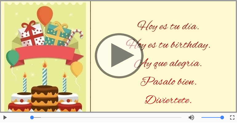 Hoy es tu birthday.