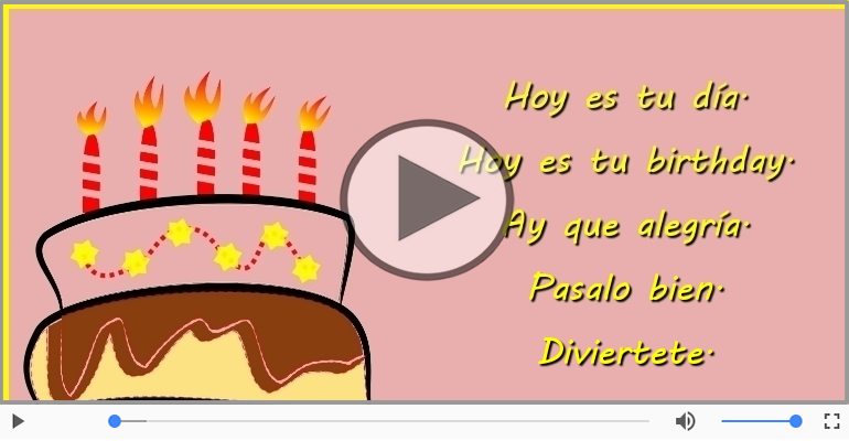 Hoy es tu birthday.