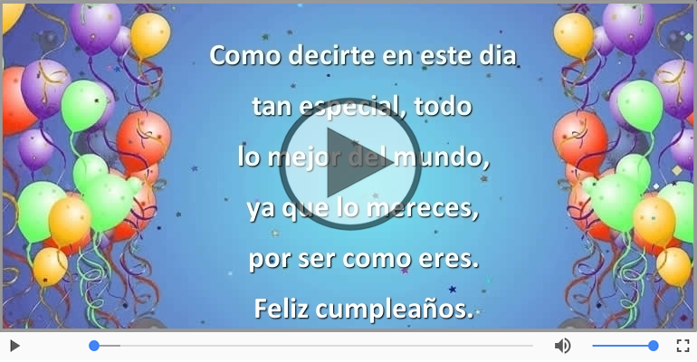 Feliz cumpleaños.