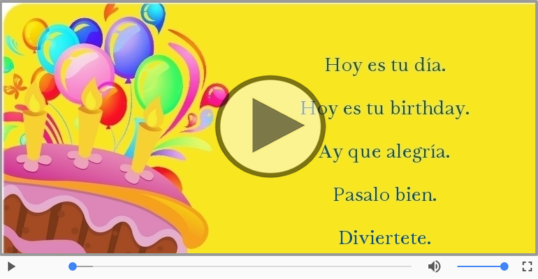 Hoy es tu birthday.