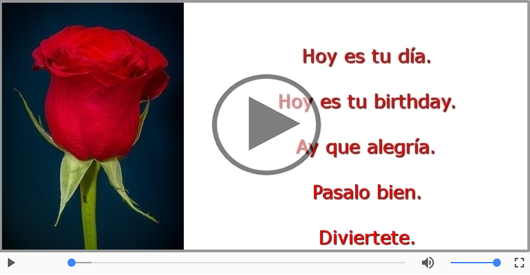 Hoy es tu birthday.