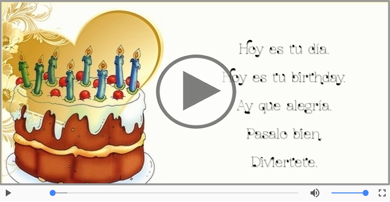 Hoy es tu birthday.