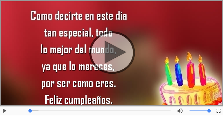 Feliz cumpleaños.