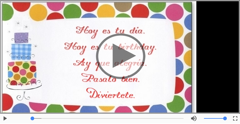 Hoy es tu birthday.