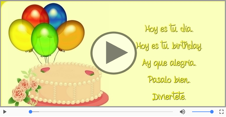 Hoy es tu birthday.