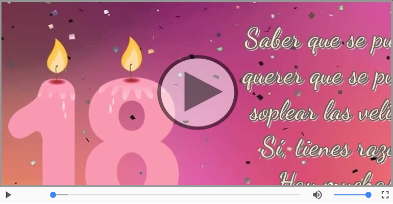 18 años - Feliz cumpleaños.