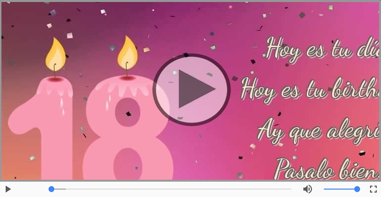 18 años - Hoy es tu birthday.