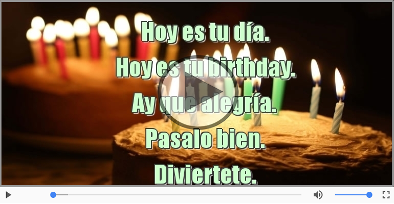 Hoy es tu birthday.