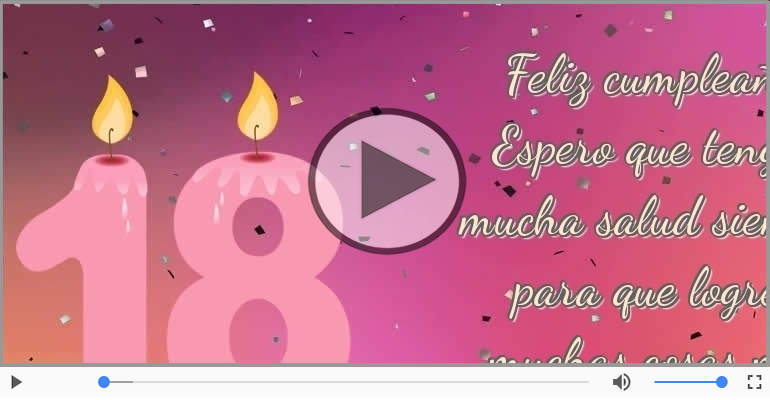 18 años - Feliz cumpleaños