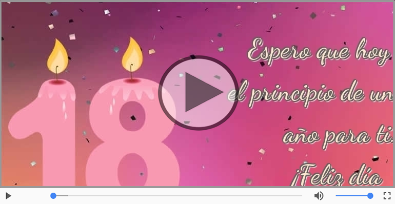 18 años - ¡Feliz día  de tu Cumpleaños!