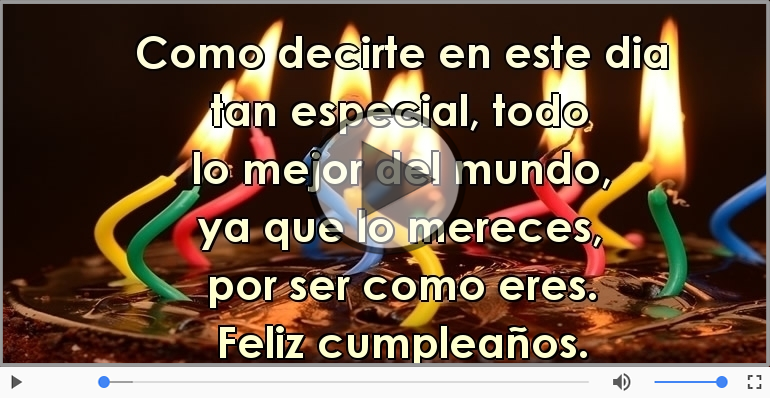 Feliz cumpleaños.