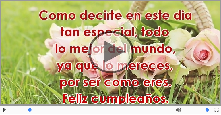Feliz cumpleaños.