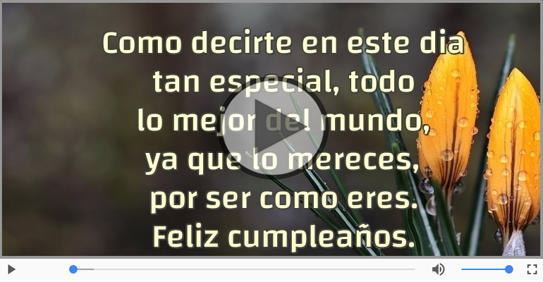 Feliz cumpleaños.