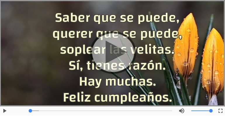 Feliz cumpleaños.